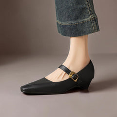 Paneled Mary Jane Heel