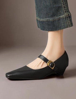 Paneled Mary Jane Heel