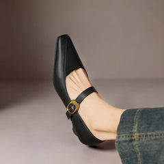 Paneled Mary Jane Heel