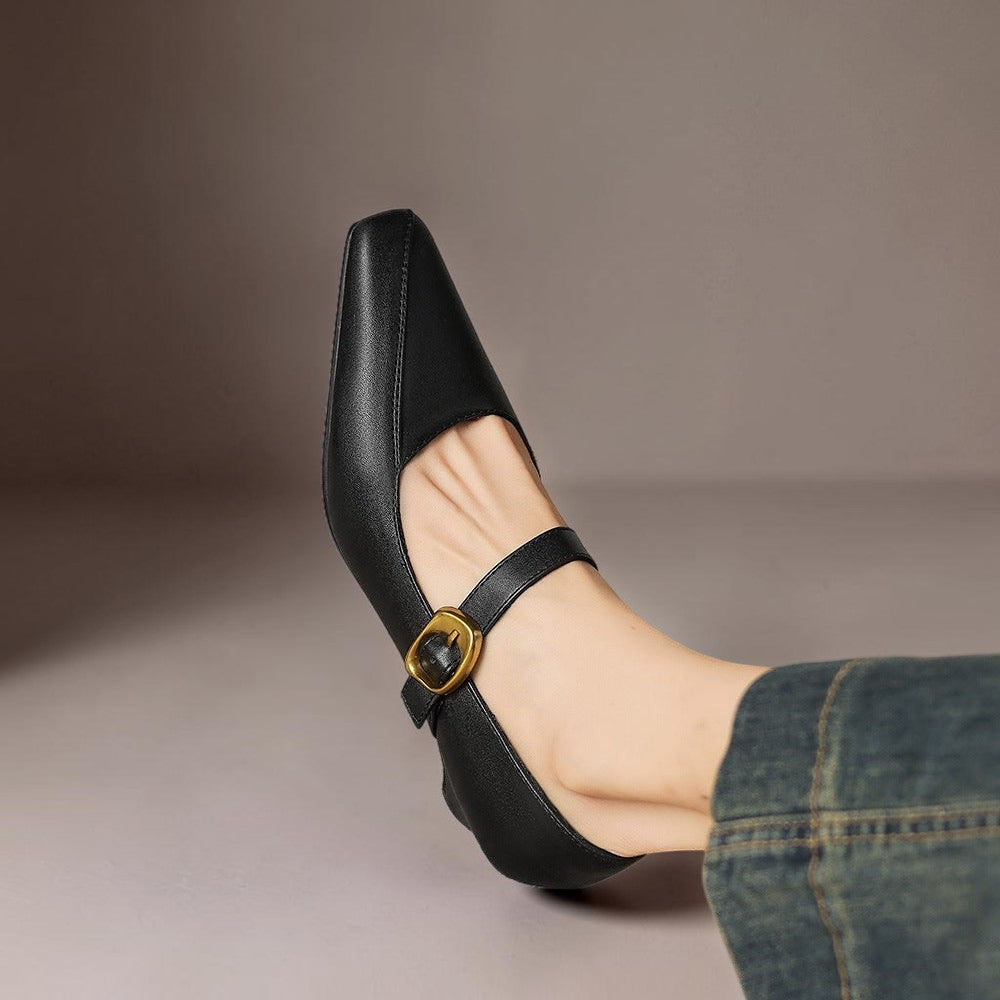 Paneled Mary Jane Heel