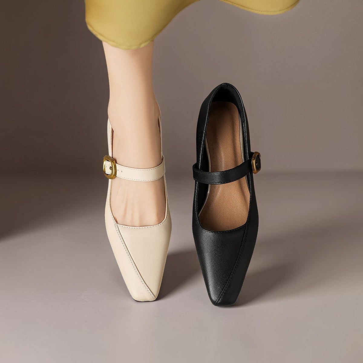 Paneled Mary Jane Heel
