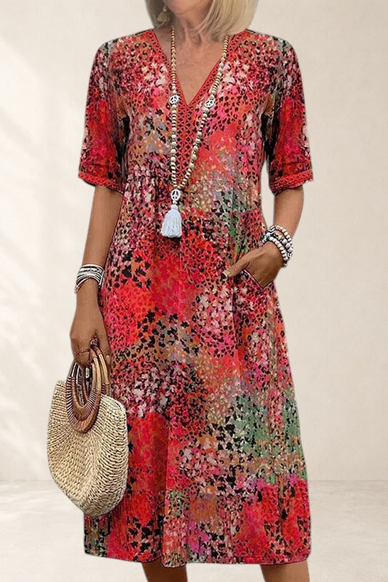 Vibrant Midi Dress