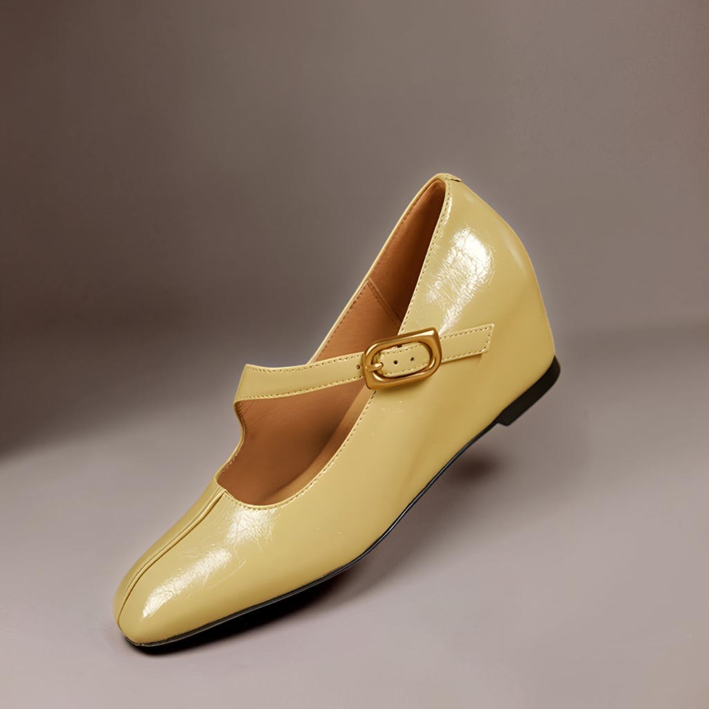 Genuine Leather Mary Jane Heels