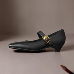 Paneled Mary Jane Heel