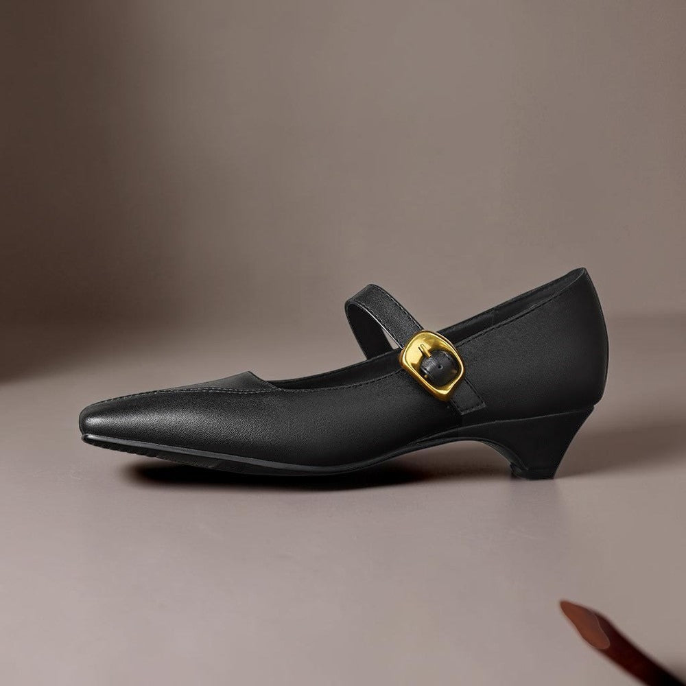 Paneled Mary Jane Heel