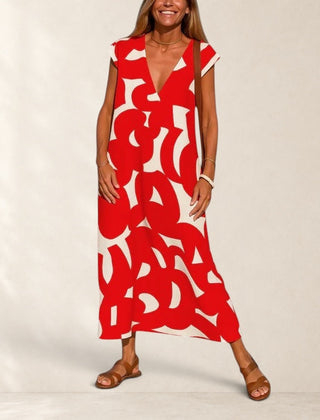 Flowing V-Neck Dress