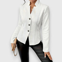 Textured Button-Front Cardigan
