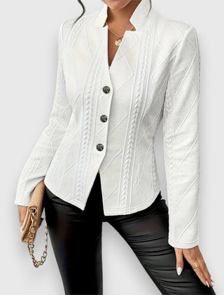 Textured Button-Front Cardigan