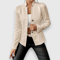 Textured Button-Front Cardigan