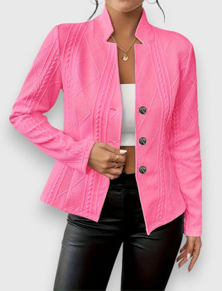 Textured Button-Front Cardigan