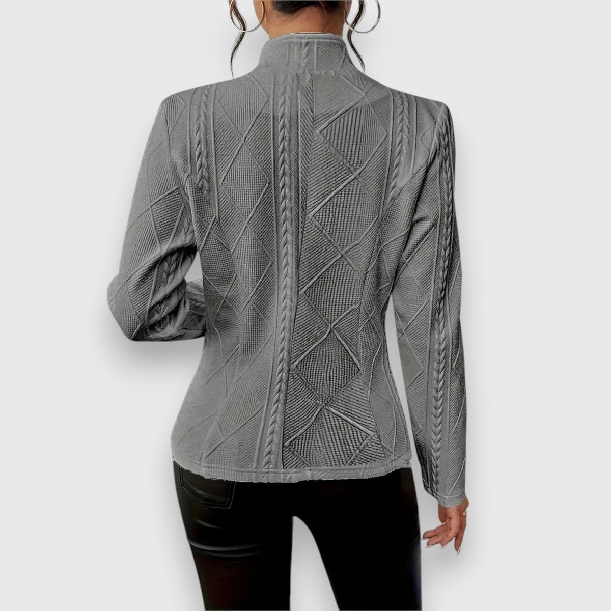 Textured Button-Front Cardigan