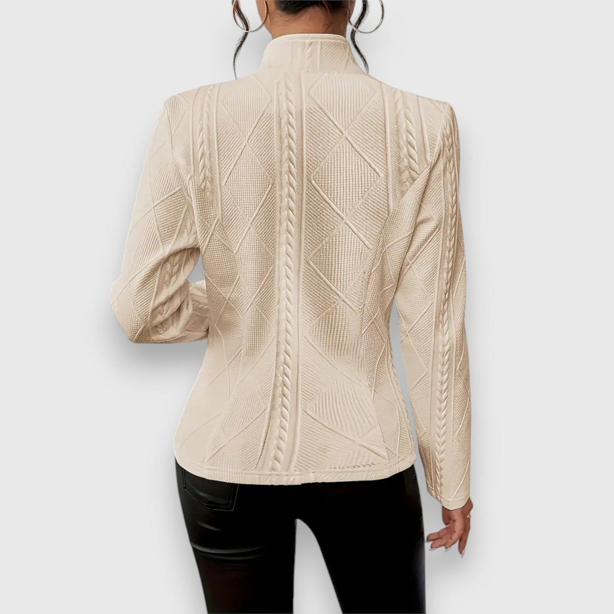 Textured Button-Front Cardigan