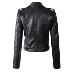 Cropped Belted Moto Jacket