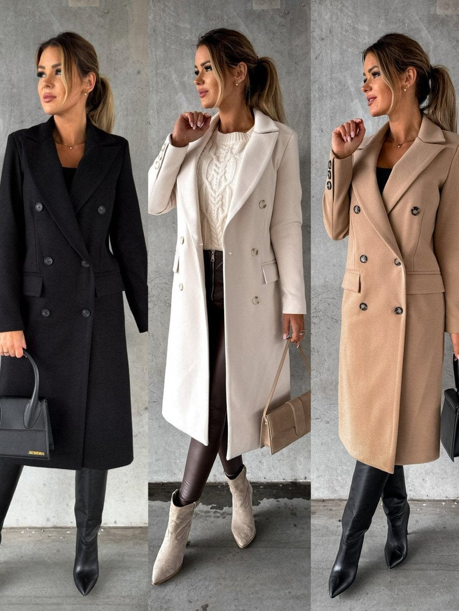 Double-Breasted Longline Overcoat
