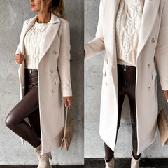 Double-Breasted Longline Overcoat