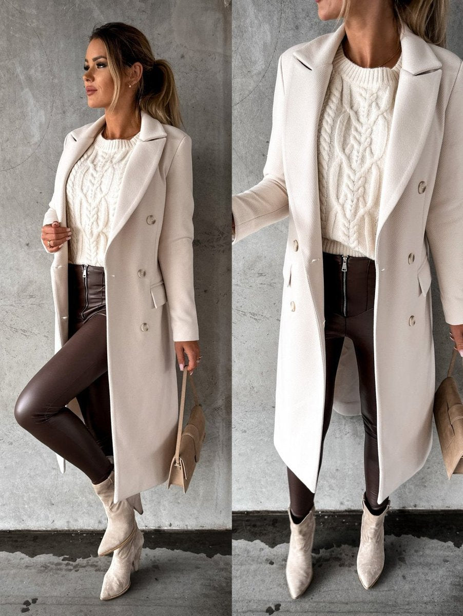 Double-Breasted Longline Overcoat