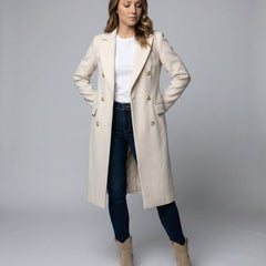 Double-Breasted Longline Overcoat