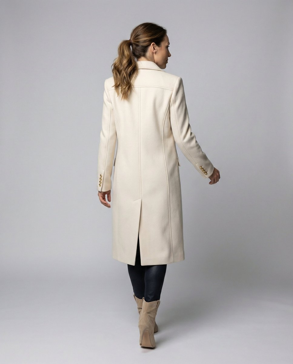 Double-Breasted Longline Overcoat