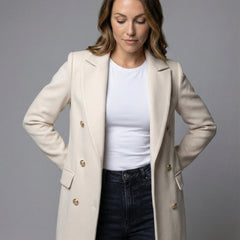 Double-Breasted Longline Overcoat