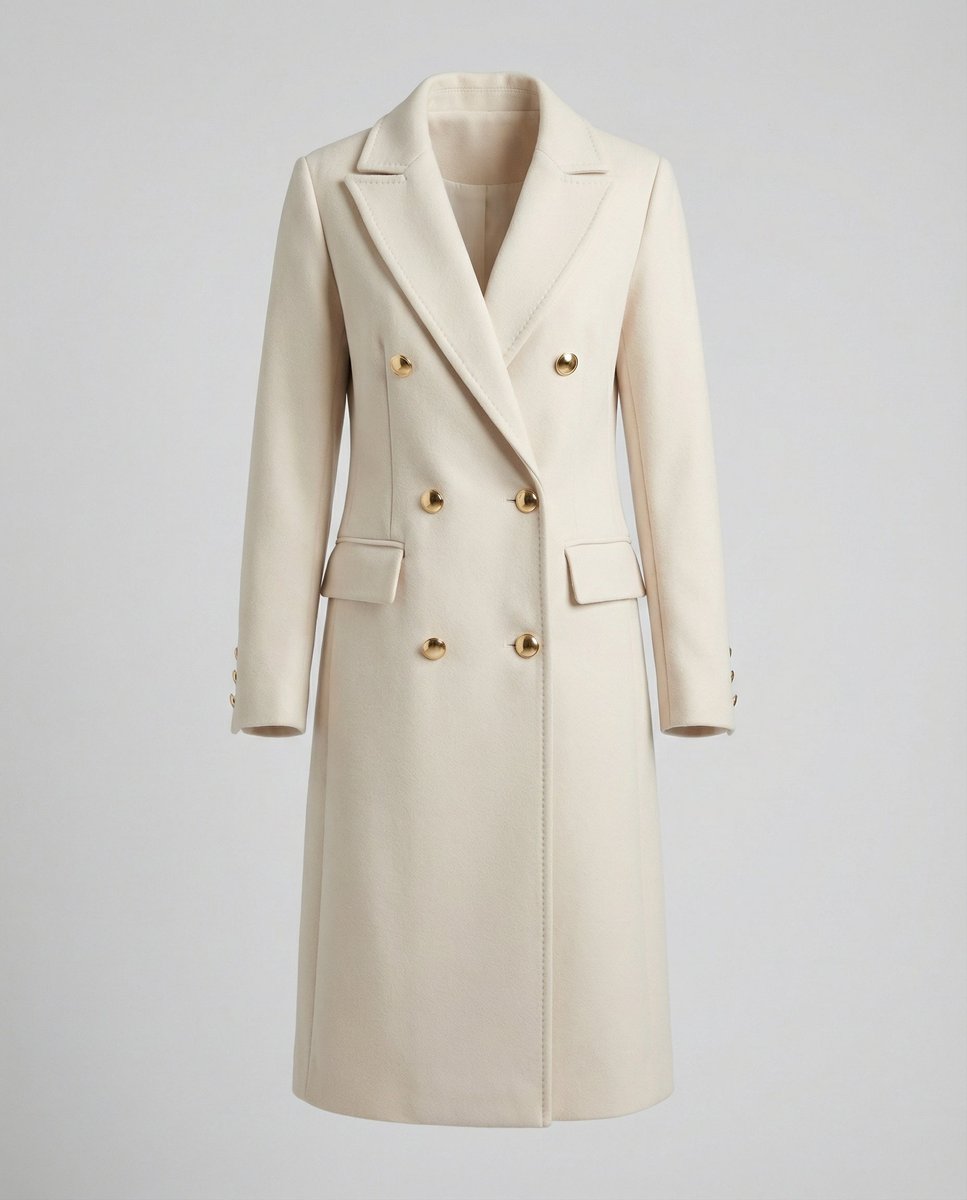 Double-Breasted Longline Overcoat