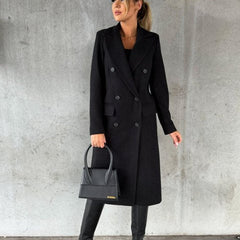 Double-Breasted Longline Overcoat