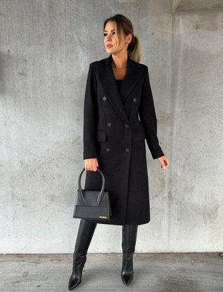Double-Breasted Longline Overcoat