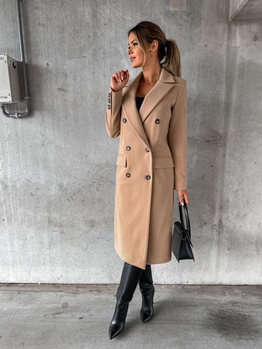 Double-Breasted Longline Overcoat