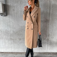 Double-Breasted Longline Overcoat