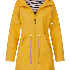Hooded Drawstring Rain Coat