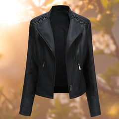 Moto-Style Zip-Up Jacket