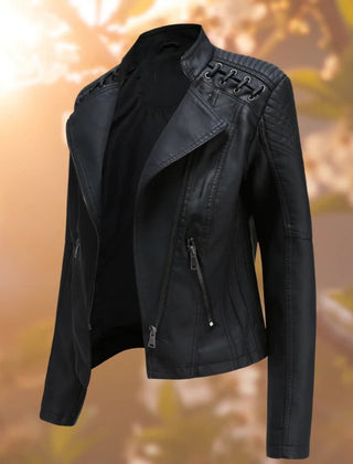 Moto-Style Zip-Up Jacket