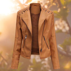 Moto-Style Zip-Up Jacket