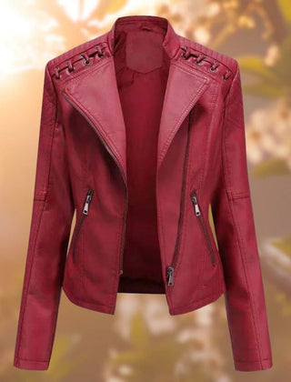 Moto-Style Zip-Up Jacket