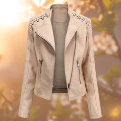 Moto-Style Zip-Up Jacket