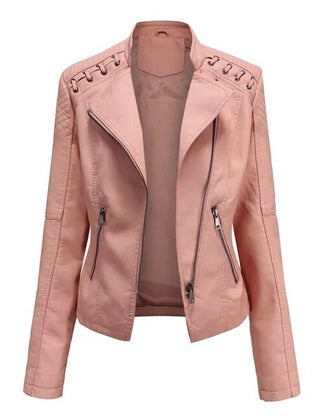 Moto-Style Zip-Up Jacket