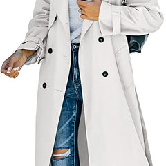 Double-Breasted Belted Longline Trench Coat