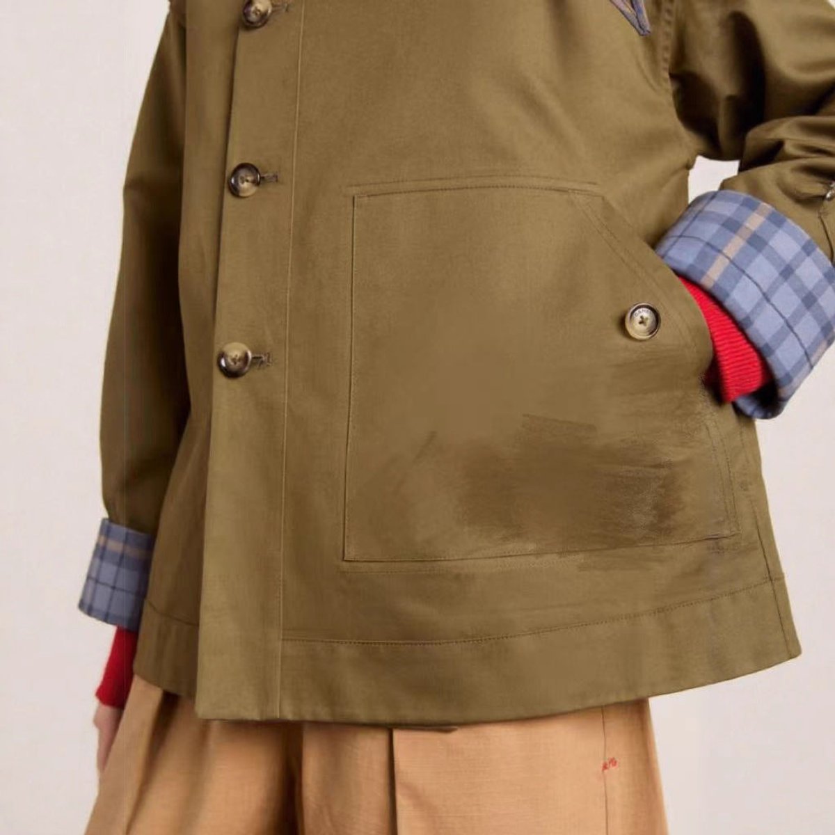Oversized Double-Breasted Utility Coat