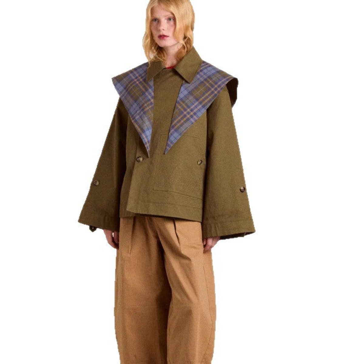 Oversized Double-Breasted Utility Coat