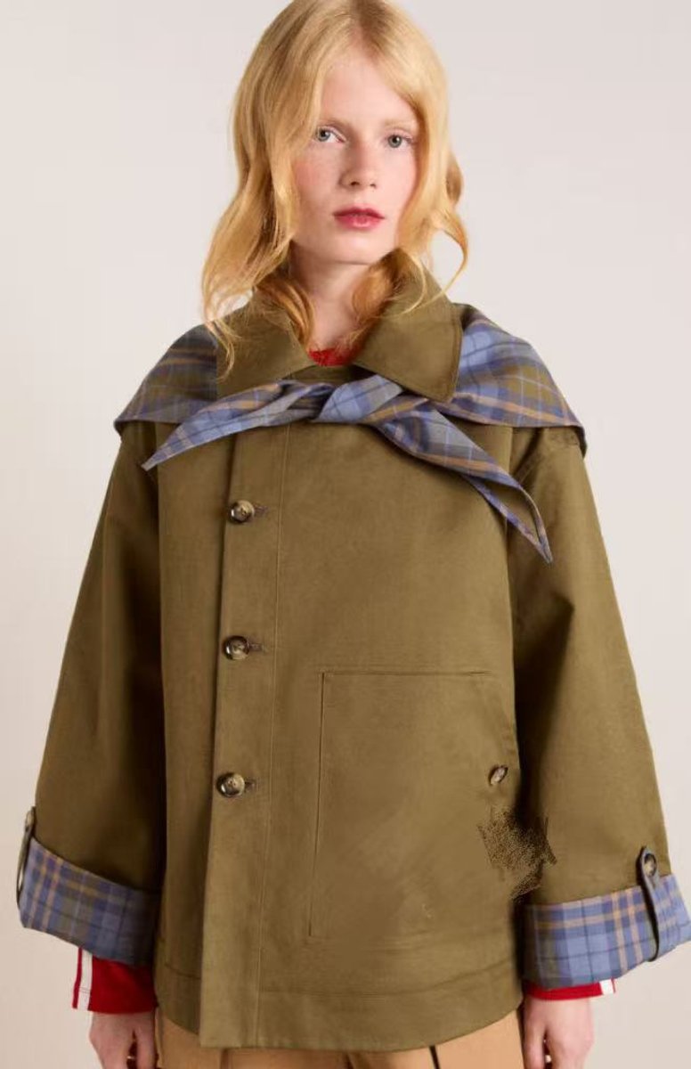 Oversized Double-Breasted Utility Coat
