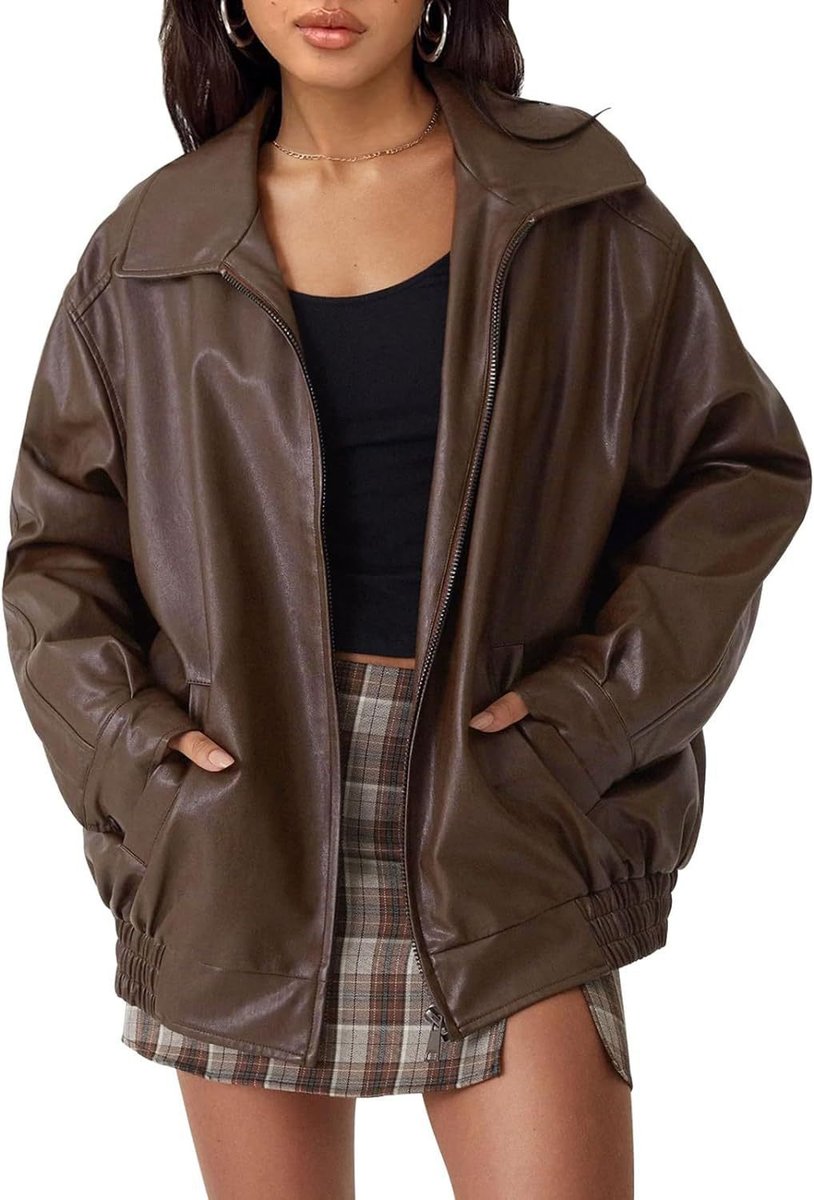 Relaxed Zip-Up Bomber Jacket