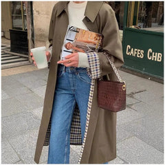 Refined Oversized Long Trench Coat