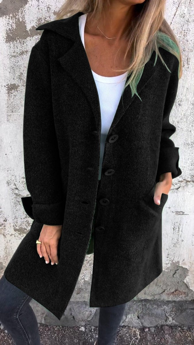 Relaxed Longline Lapel Coat