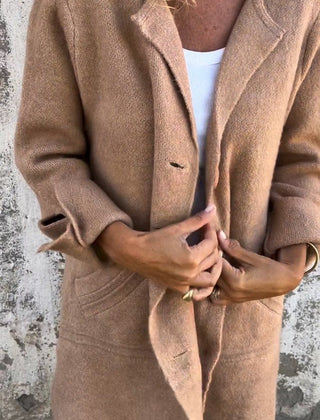 Relaxed Longline Lapel Coat