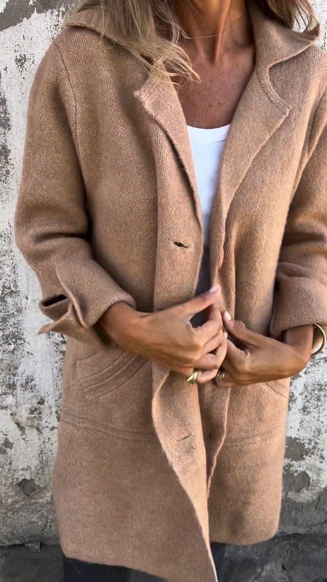 Relaxed Longline Lapel Coat