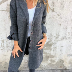 Relaxed Longline Lapel Coat