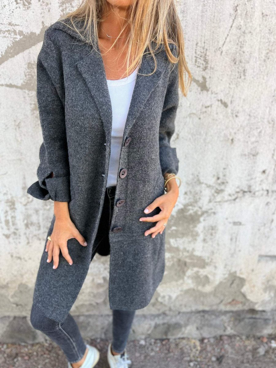 Relaxed Longline Lapel Coat