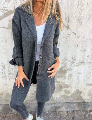 Relaxed Longline Lapel Coat