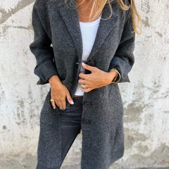 Relaxed Longline Lapel Coat