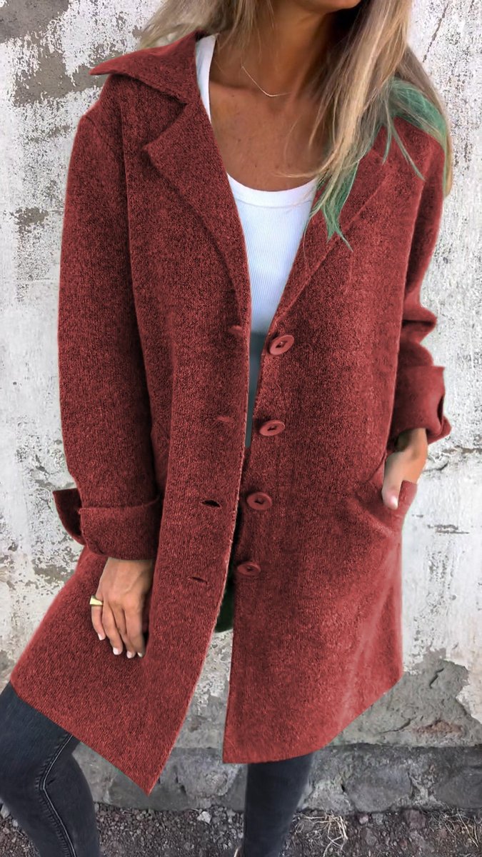 Relaxed Longline Lapel Coat