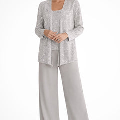 Elegant Layered Three-Piece Pants Set for Women